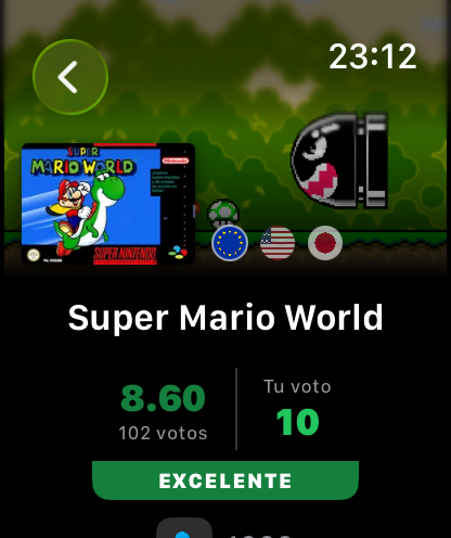 RetroAffinity — Ficha de juego en el Apple Watch